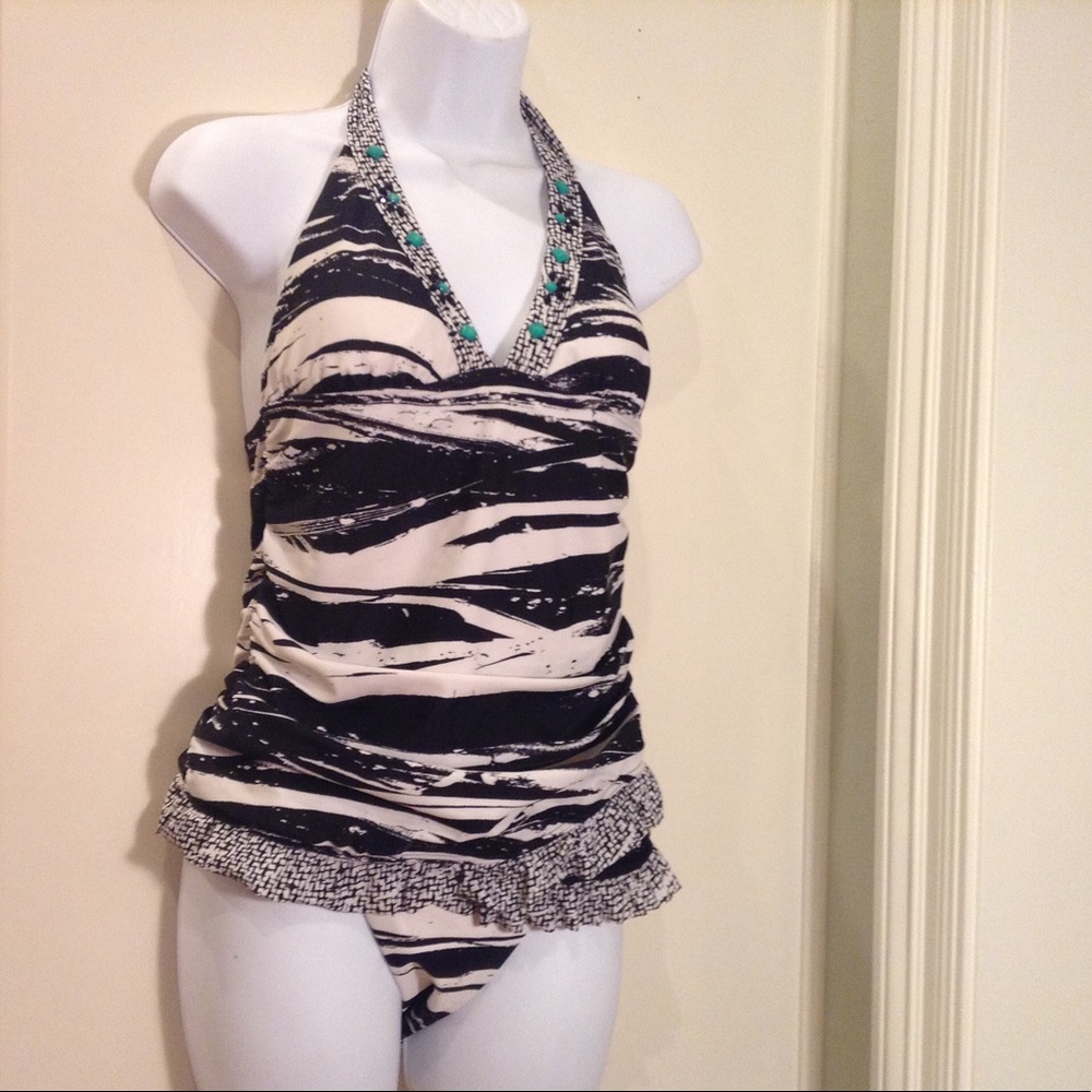 2 piece Gossip Collection turquoise halter/bikini